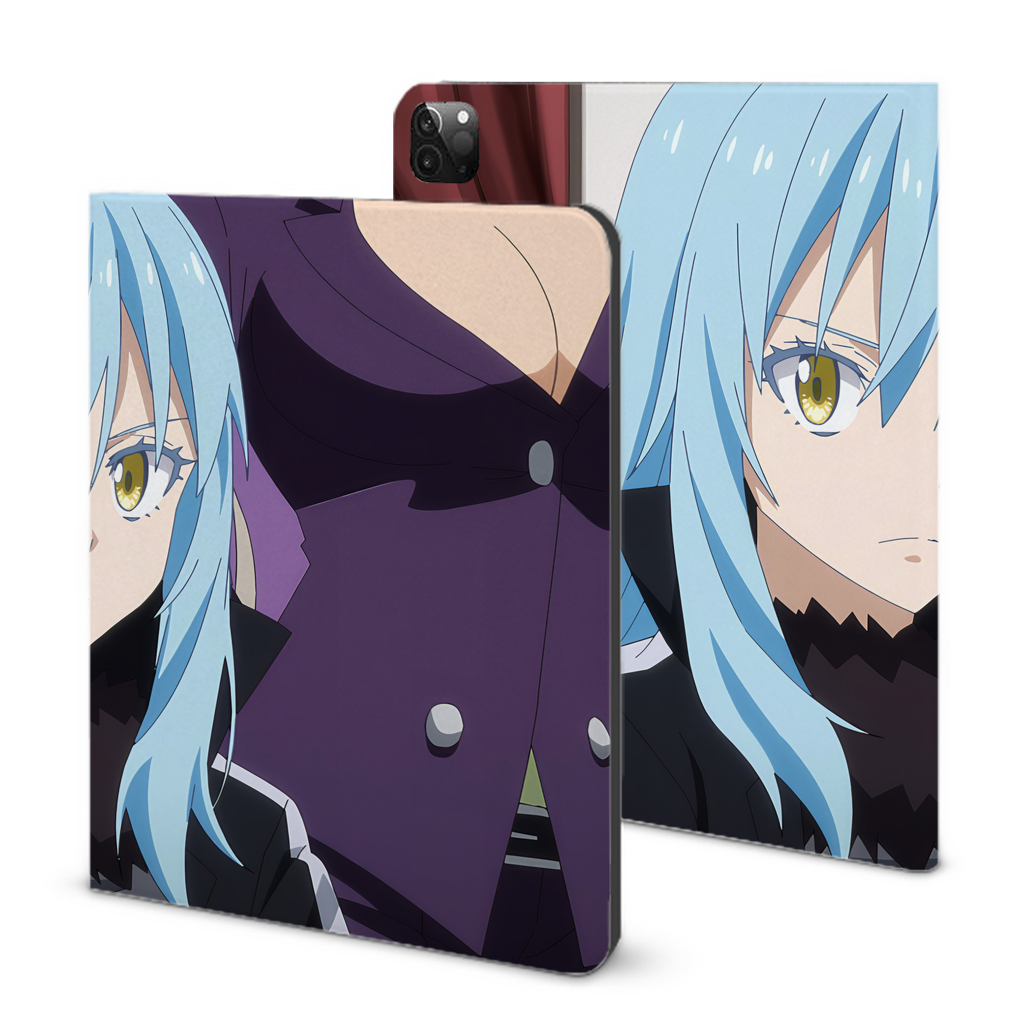 （画像用） 転スラ Regarding Reincarnated to Slime IPadケース ペンホルダー付き ブックスタイルデザイン